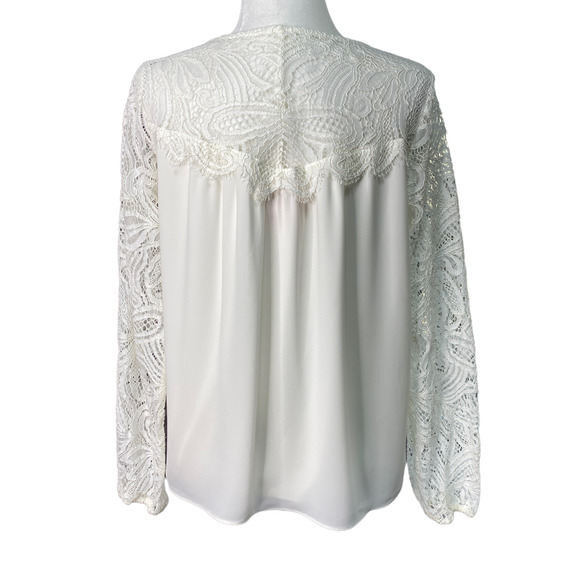 LILLY PULITZER Womens Size Small Keegan Top Style 003168 Coconut White Lace - Picture 3 of 7